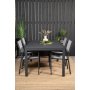 Holma Matgrupp (160x100) - Svart - 4 Stolar