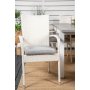Ekens Matgrupp (160x90) - Vit/Gr - 6 Stolar