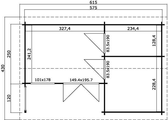Attefallshus Fritiof - 25 m² Attefallshus Fritiof - 25 m²