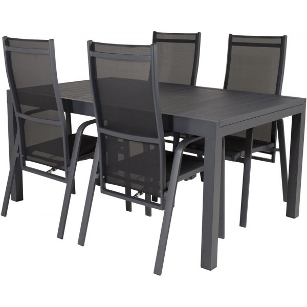 Holma Matgrupp (160x100) - Svart - 4 Stolar Holma Matgrupp (160x100) - Svart - 4 Stolar