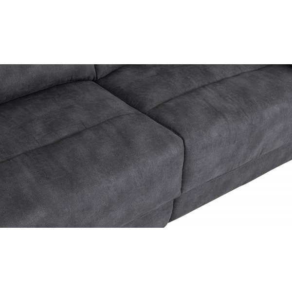 Reclinersoffa 2-sits extra bred i gr�tt - 197 cm