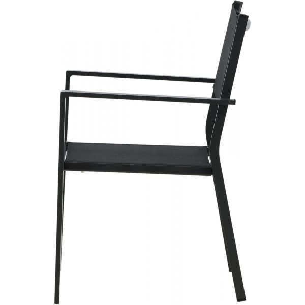 Chania pinottava ulkoruokapöydän tuoli - Musta Chania pinottava ulkoruokapöydän tuoli - Musta