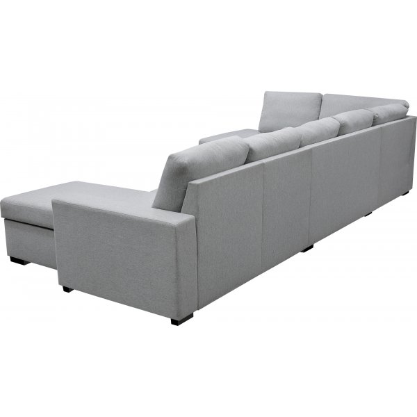 U-soffa Solna XL med f�rvaring - 367 cm - ljusgr�