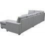 U-soffa Solna XL med f�rvaring - 367 cm - ljusgr�