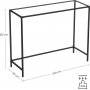 Konsolbord 100 x 35 cm - Svart