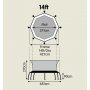 Genius ttkantig studsmatta - 425 cm