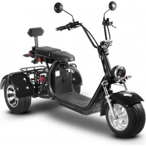 Trehjulet Elscooter - Sort 2000W + Lse kde