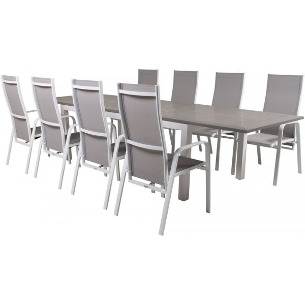 Ekenäs Matgrupp (224x100) - Vit/Grå - 8 Stolar Ekenäs Matgrupp (224x100) - Vit/Grå - 8 Stolar