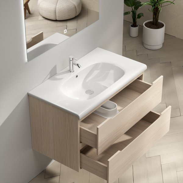 Badeværelsesmøbel Vega 80 cm - Lys træimitation Badeværelsesmøbel Vega 80 cm - Lys træimitation