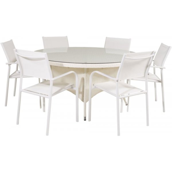 Frubol Matgrupp (�150) - Vit - 6 Stolar