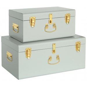 Matteus vintage Koffert set - Ljusgr� / M�ssing