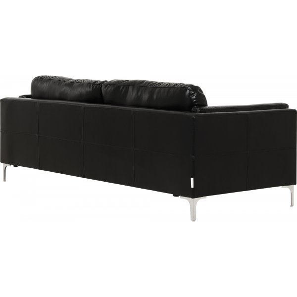 Soffa 3-sits svart PU - Cansas Soffa 3-sits svart PU - Cansas