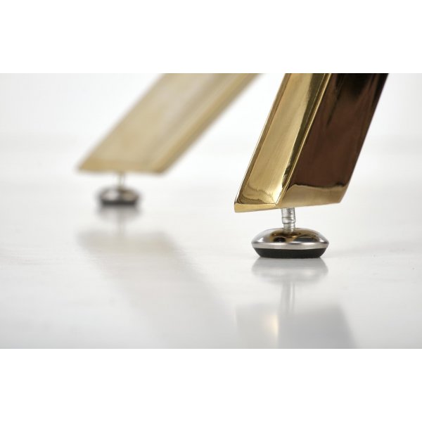 Raymond matbord �100 cm - Vit marmor/guld