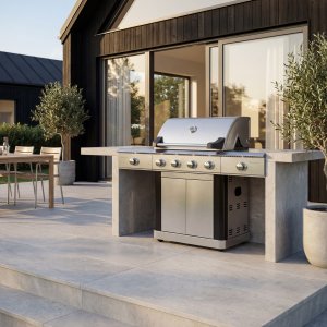 Gasolgrill i rostfritt st�l 5 Br�nnare och IR-Br�nnare - Dallas