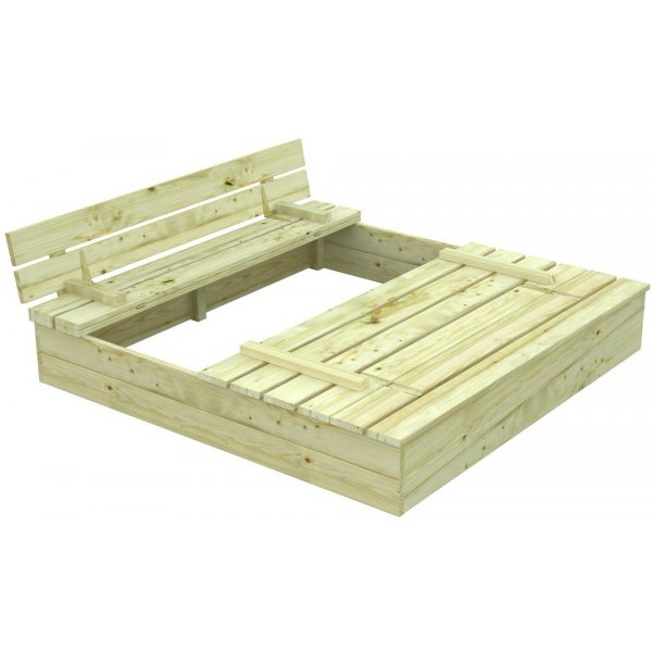 Sandlåda Sandy 12 med lock - Grön djupimpregnerad Sandlåda Sandy 12 med lock - Grön djupimpregnerad