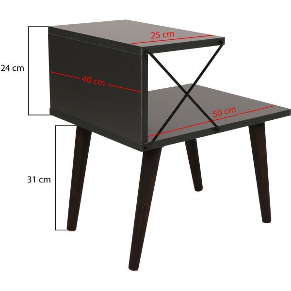 Cross s�ngbord - Antracit