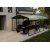 Carport med metallram och f�rgpl�t
