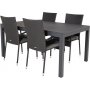 Holma Matgrupp (160x100) - Svart - 4 Stolar