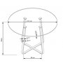 Raphael runt matbord 115 cm - Vit (Glas) / Metall