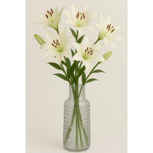 Blomvas i glas 30 cm h�g