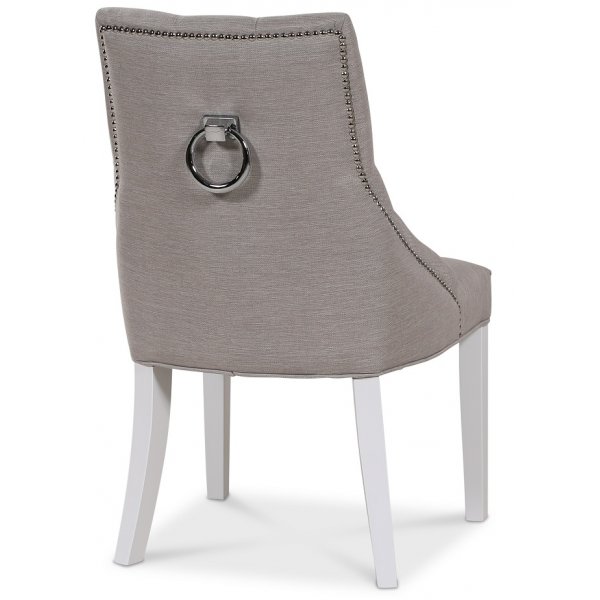Matstol med handtag (Beige/vit)