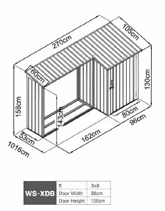 Br�ndeskur Saga med opbevaring