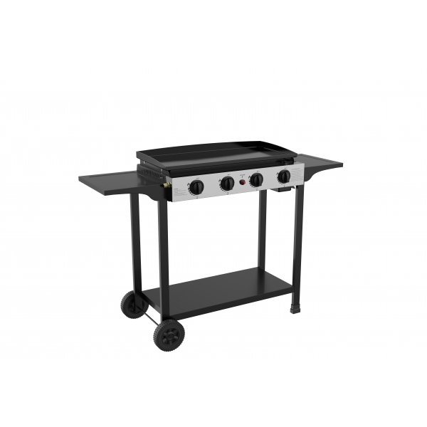 Gasolh�ll med stekbord - 4 br�nnare - svart