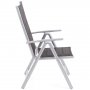 Matgrupp Capri 145 cm - silver/svart, inkl. 6 positionsstolar