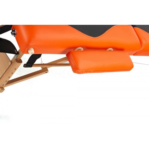 Massagebänk med träben - 4 zoner - Tvåfärgad Massagebänk med träben - 4 zoner - Tvåfärgad