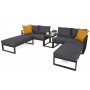 Modulsofa Mediolan med bord - Gr/mrkegr