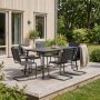 Holmsund Essgruppe Schwarz 6 St�hle 150x90 cm + M�belpflege