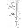 Mora Cera Shower System S1 - Med tak- och handdusch - Krom