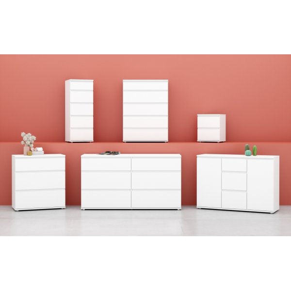 Nova Byr� vit med 5 l�dor 40 cm bred och 106,5 cm h�g