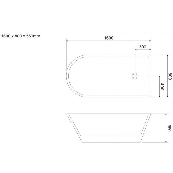 Badkar Repulse bay - 160 cm