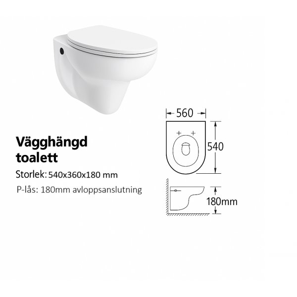 Wand-WC Lind - Weiß Wand-WC Lind - Weiß