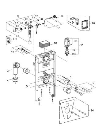 Grohe Rapid SL til vægmonteret toilet - sæde Rapid SL 38618 Grohe Rapid SL til vægmonteret toilet - sæde Rapid SL 38618