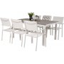 Prssebo Matgrupp (160x100) - Vit/Gr - 6 Stolar