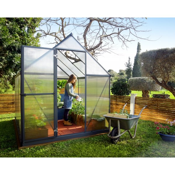 Canopia Mythos Polycarbonate Drivhus 5,7 m² - Mørkegrå Canopia Mythos Polycarbonate Drivhus 5,7 m² - Mørkegrå