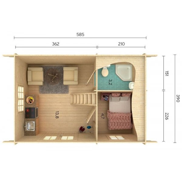 Fritidshus Sandra 29,9 m² Fritidshus Sandra 29,9 m²