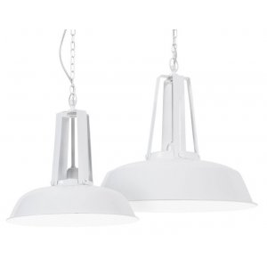 Taklampa �42 vitlackad metall