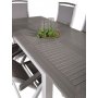 Ekens Matgrupp (160x90) - Vit/Gr - 6 Stolar