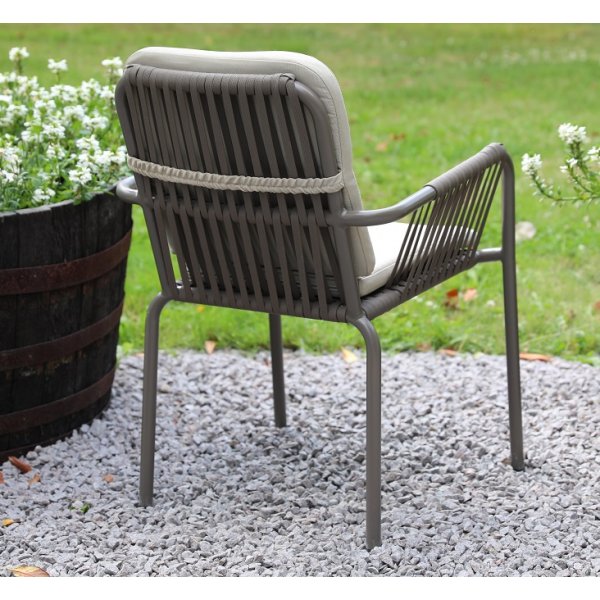 Lincoln stol - Grå med beige dyna Lincoln stol - Grå med beige dyna