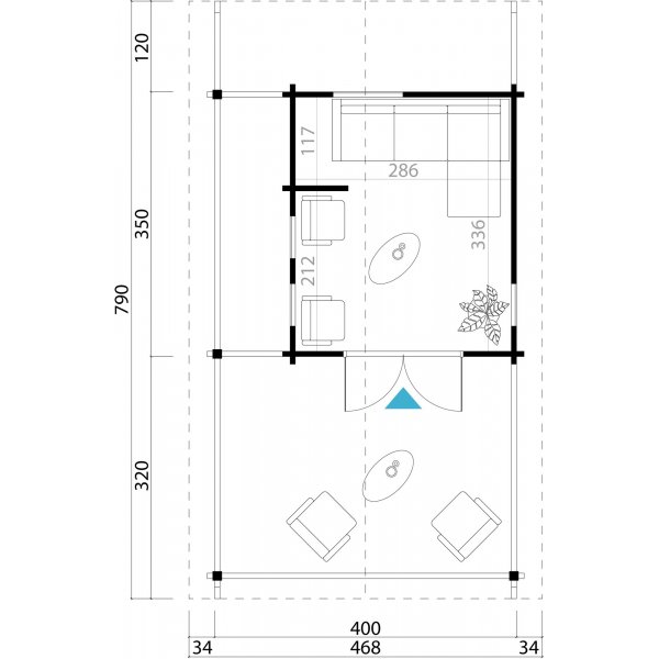 Friggebod Nilen - 11,8 m² Friggebod Nilen - 11,8 m²