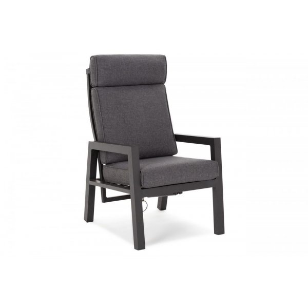 Solstol Morton med bord & fotpall - Mörkgrå/grå Solstol Morton med bord & fotpall - Mörkgrå/grå