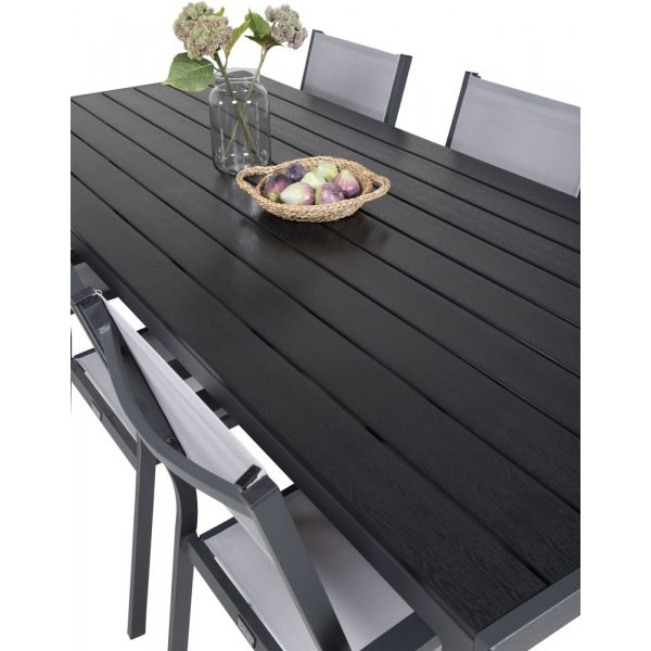 Ervalla Matgrupp (205x90) - Svart - 6 Stolar Ervalla Matgrupp (205x90) - Svart - 6 Stolar