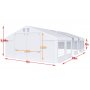 Partytlt i PVC - 6 x 28 m