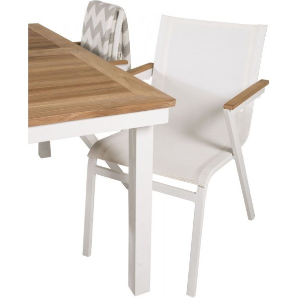 Dotorp Matgrupp (160x90) - Vit/Natur - 4 Stolar Dotorp Matgrupp (160x90) - Vit/Natur - 4 Stolar