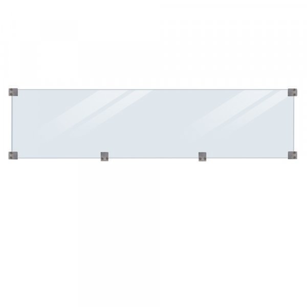Glasstaket Hrdat inkl. beslag/svart glaslistan - lngd 174 cm