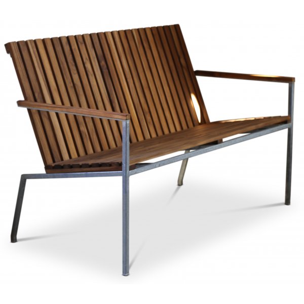 Alva trädgårdsbänk | utesoffa - Teak & Galvaniserat stål Alva trädgårdsbänk | utesoffa - Teak & Galvaniserat stål