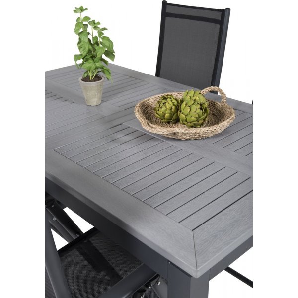 Ekenäs Spisegruppe (152x90) - Sort/Grå - 4 Stole Ekenäs Spisegruppe (152x90) - Sort/Grå - 4 Stole